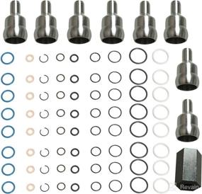 img 4 attached to Efficient Oil Rail Leak Repair Kit for 2003-2007 Ford 6.0L Powerstroke - Pack of 8 O-rings + Injector Seal Kits