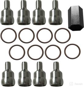 img 1 attached to Efficient Oil Rail Leak Repair Kit for 2003-2007 Ford 6.0L Powerstroke - Pack of 8 O-rings + Injector Seal Kits