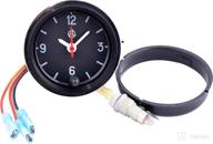 vintage car dashboard clock: analog 12v quartz clock with led backlight - retro car accessory for classic, vintage, race or muscle cars логотип