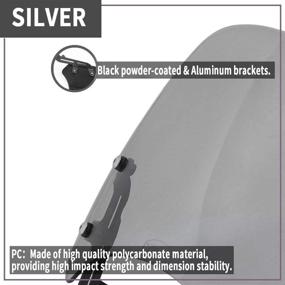 img 2 attached to Lorababer Motorcycle Flyscreen Windscreens Pare-Brise Compatible With T-Riumph Bonneville T100 T120 Wind Deflectors Windshield Windscreen T 100 T 120 Accessories (Silver)