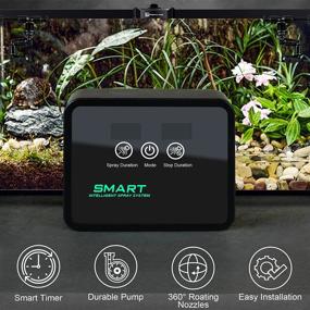 img 3 attached to 🦎 DZZCIO Reptiles Mini Automatic Mister: Terrarium Fogger System with Smart Mist, Timing Controller, Adjustable 360° Spray Nozzles, Intelligent Humidifier for Vivarium Tank, Amphibians