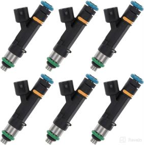 img 4 attached to 🔧 Set of 6pcs Fuel Injectors, ANGLEWIDE 0280158119 4-Hole Injectors fit for 2008-2010 Dodge Grand Caravan and 2007-2010 Jeep Wrangler