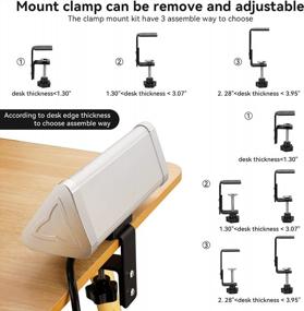 img 1 attached to Convenient Desk Clamp Power Station With USB C, 3 Outlets & 3 USB Ports - Removable Mount For 9.80 FT Extension Cord