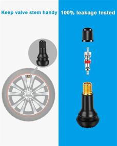 img 1 attached to Snap-In Rubber Tire Valve Stems - Pack Of 100, Perfect For Standard Vehicle Tires With 0.453 Inch Rim Holes