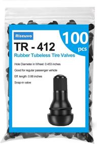 img 4 attached to Snap-In Rubber Tire Valve Stems - Pack Of 100, Perfect For Standard Vehicle Tires With 0.453 Inch Rim Holes