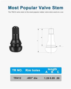 img 2 attached to Snap-In Rubber Tire Valve Stems - Pack Of 100, Perfect For Standard Vehicle Tires With 0.453 Inch Rim Holes