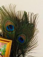 img 1 attached to Shop Now: Natural Lake Blue Peacock Feathers - Ideal For Christmas, Halloween, Home Party And Wedding Centerpieces In Bulk 10-12 Inches (25-30Cm) review by Michael Wilder