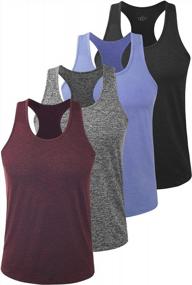 img 4 attached to Stay Cool And Stylish During Workouts With Vislivin Men'S Quick Dry Tank Tops - 4 Pack Bundle Offer!