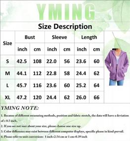 img 1 attached to Women'S Casual Zip Up Hoodie: YMING Solid Color Drawstring Jacket With Pockets