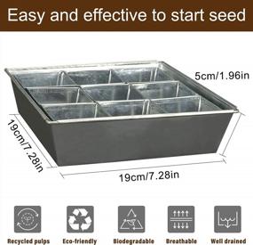 img 3 attached to Galvanized Seed Starting Tray Nursery Pots - 9 Hole Plant Seed Grow Box Insert Propagation Nursery Seedling Starter Tray (1 Pack) By HORTICAN