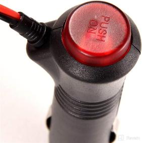 img 4 attached to 🔌 Ketofa 12V 24V Male Car Cigarette Lighter Socket Plug Connector 3m with On/Off Switch