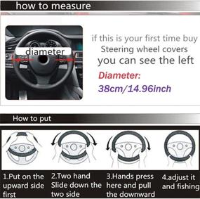 img 1 attached to Cxtiy Universal Car Steering Wheel Cover Fluffy Winter Plush Steering Wheel Cover (A-Purple)