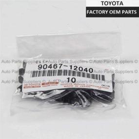 img 1 attached to 🔧 Toyota 90467-12040 Tacoma, RAV4, 4Runner Grille Clips OEM - Set of 10 - High-quality Clips for Perfect Fit