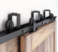 🚪 8ft top mount sliding barn wood door track kit for low ceiling - diyhd bypass hardware logo