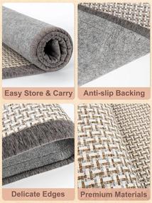 img 1 attached to Set Of 2 SMARTAKE Kitchen Mats - Non-Skid Floor Rugs That Absorb Oily And Dirty Stains - Washable And Ideal For Sink, Hallway, Laundry Room, Indoor Use - 20"X47"+20"X30" Each - Color: Gray