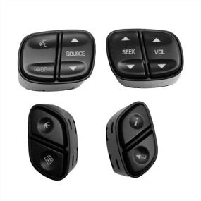 img 4 attached to Radio Control Steering Wheel Switch Buttons For Silverado, Sierra, Trailblazer, Envoy, Tahoe, And Yukon Models 2003-2009 - OE# 21997738, 21997739, 1999442, 1999443 Replacement