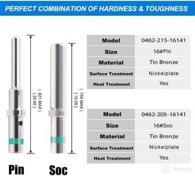 img 1 attached to JRready ST6120 DT Connector Terminal Kit - Contact Size 16, Male Pins 0460-215-16141/Female Sockets 0462-209-16141 - Solid Contacts - Wire Gauge 14-20 AWG - 30 Pairs