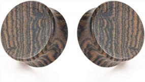 img 4 attached to 0G-1'' 8Mm-25Mm Natural Wood Ear Gauges Tunnels Stretcher - TBOSEN 1Pairs Saddle Plugs Jewelry