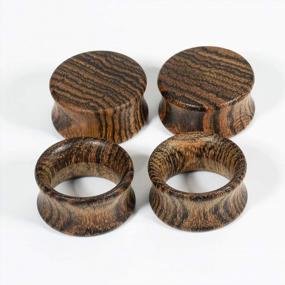 img 1 attached to 0G-1'' 8Mm-25Mm Natural Wood Ear Gauges Tunnels Stretcher - TBOSEN 1Pairs Saddle Plugs Jewelry