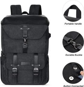 img 3 attached to Stylish And Practical MOSISO Camera Backpack With Tripod Holder And Rain Cover For DSLR/SLR/Mirrorless Photography Compatible With Canon/Nikon/Sony/DJI Mavic Drone And 15-16 Inch Laptop, Black