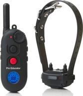 🐕 educator pro 1/2 mile dog training collar with ergonomic remote for effective training, safe and humane vibration stimulation, pavlovian tone, waterproof and odorproof biothane collar, built-in night light, rechargeable logo