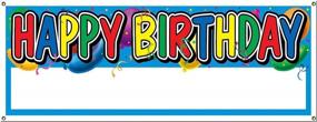 img 1 attached to Vibrant Beistle Multicolor Happy Birthday 🎉 Banner - Customizable & Unique Celebration Decoration