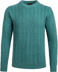 img 3 attached to Stay Warm In Style: VOBOOM Men'S Midweight Long Sleeve Crewneck Pullover Knitwear