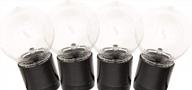 50-count clear globe led bulbs with cool white light on green cord - end to end connect - productworks brilliant logo