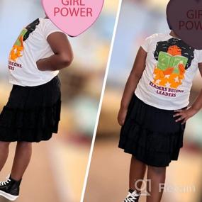 img 6 attached to KIDPIK Smock Tiered Skirt: Stylish Black Girls' Clothing, Perfect for Skirts & Skorts