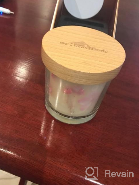 img 1 attached to Amour (Rose) Luxury Handmade Aromatherapy Candle - Infused With Real Flowers And 100% Essential Oils For Bath Or Meditation - Made With Natural Soy Wax For A Premium Experience By MyHomeBody review by Justin Ewing