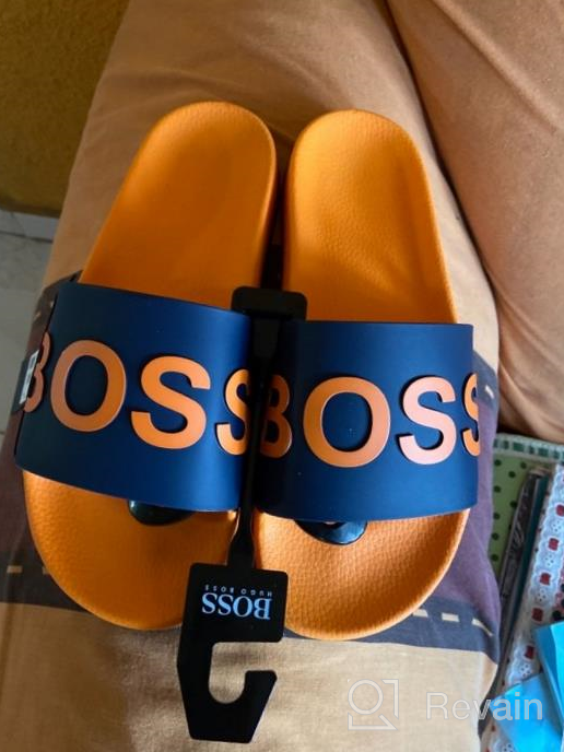 img 1 attached to 👞 HUGO BOSS Mens Slide Sandals: Stylish Men's Shoes for Casual and Athletic Wear review by Peter Joseph