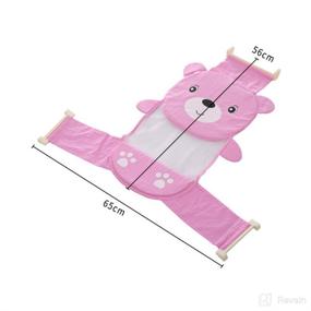 img 2 attached to Unetox Baby Bath Tub Support: Anti-Slip Soft Net Bathtub Bear Bather Sling for Safe and Fun Shower Time - Cute Bear Bather (Pink)