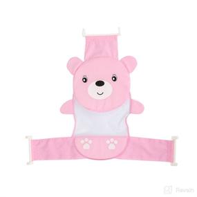 img 4 attached to Unetox Baby Bath Tub Support: Anti-Slip Soft Net Bathtub Bear Bather Sling for Safe and Fun Shower Time - Cute Bear Bather (Pink)