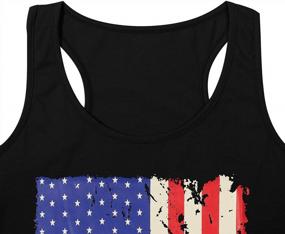 img 1 attached to USA Flag Tank Women 4Th Of July USA Sleeveless Shirt Vintage Graphic Patriotic Shirt Vest Summer Casual Racerback Top