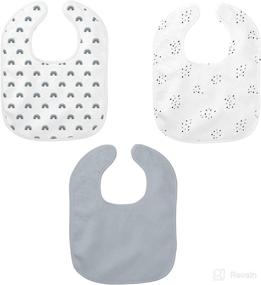 img 3 attached to Ely's & Co. 100% Cotton Muslin Bib with Terry Lining: Soft, Absorbent, and Adjustable Snaps - 3 Pack for Infants (0-6 Months)