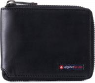 🔖 premium alpine swiss zipper hampton collection: wallets, card cases & money organizers for men - explore now! logo