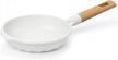 white induction skillet: 8.7-inch nonstick stir fry pan, 100% pfoa-free cookware logo