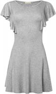 usa-made women's a-line mini dress with flared ruffle sleeves - perfect for summer fashion logo