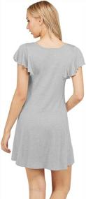 img 2 attached to USA-Made Women'S A-Line Mini Dress With Flared Ruffle Sleeves - Perfect For Summer Fashion