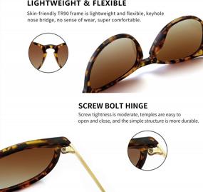 img 1 attached to Get A Classic Retro Look With SUNGAIT Vintage Round Sunglasses For Women And Men