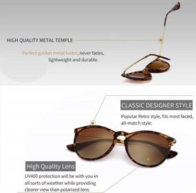 img 2 attached to Get A Classic Retro Look With SUNGAIT Vintage Round Sunglasses For Women And Men