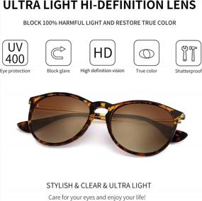 img 3 attached to Get A Classic Retro Look With SUNGAIT Vintage Round Sunglasses For Women And Men