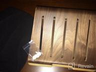 img 1 attached to 🖥️ Wooden Laptop Stand - SAMDI Wooden Cooling Stand Holder for MacBook Air/Pro Retina Laptop PC Notebook (White Birch) review by Phil Show