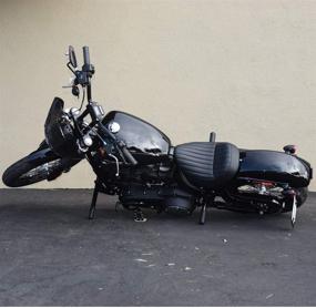 img 2 attached to Harley Softail Street Bob FXBB 2018-2021 Black Crash Bar Foot Pegs & Rear Passenger Cushion Seat: WOWTK