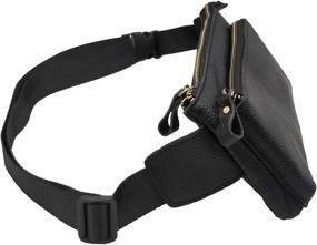 img 2 attached to Versatile Leather Waist Pack For Outdoor Activities - Slim Cell Phone Purse And Wallet With Zipper - Perfect For Men And Women On The Go!