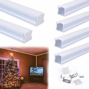 img 4 attached to Enhance Your Lighting System With Muzata 6Pack 3.3FT LED Channel System For Strip Tape Light