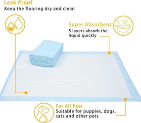 img 1 attached to 🐶 Aimondow Absorbent Puppy Pads: Quick Drying Training for Dogs & Cats, Leak Proof & Disposable, Pack of 60