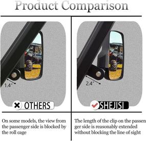 img 3 attached to 🔍 Enhanced SHEJISI UTV Side Mirrors for Ranger & General, Unblock Line of Sight | Compatible with Polaris & Can-Am