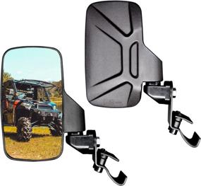 img 4 attached to 🔍 Enhanced SHEJISI UTV Side Mirrors for Ranger & General, Unblock Line of Sight | Compatible with Polaris & Can-Am