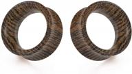 1 пара седельных заглушек tbosen из натурального дерева для измерения ушей, 0g-1 ''(8 мм-25 мм) - туннели для плоти, ювелирные изделия для пирсинга на носилках логотип